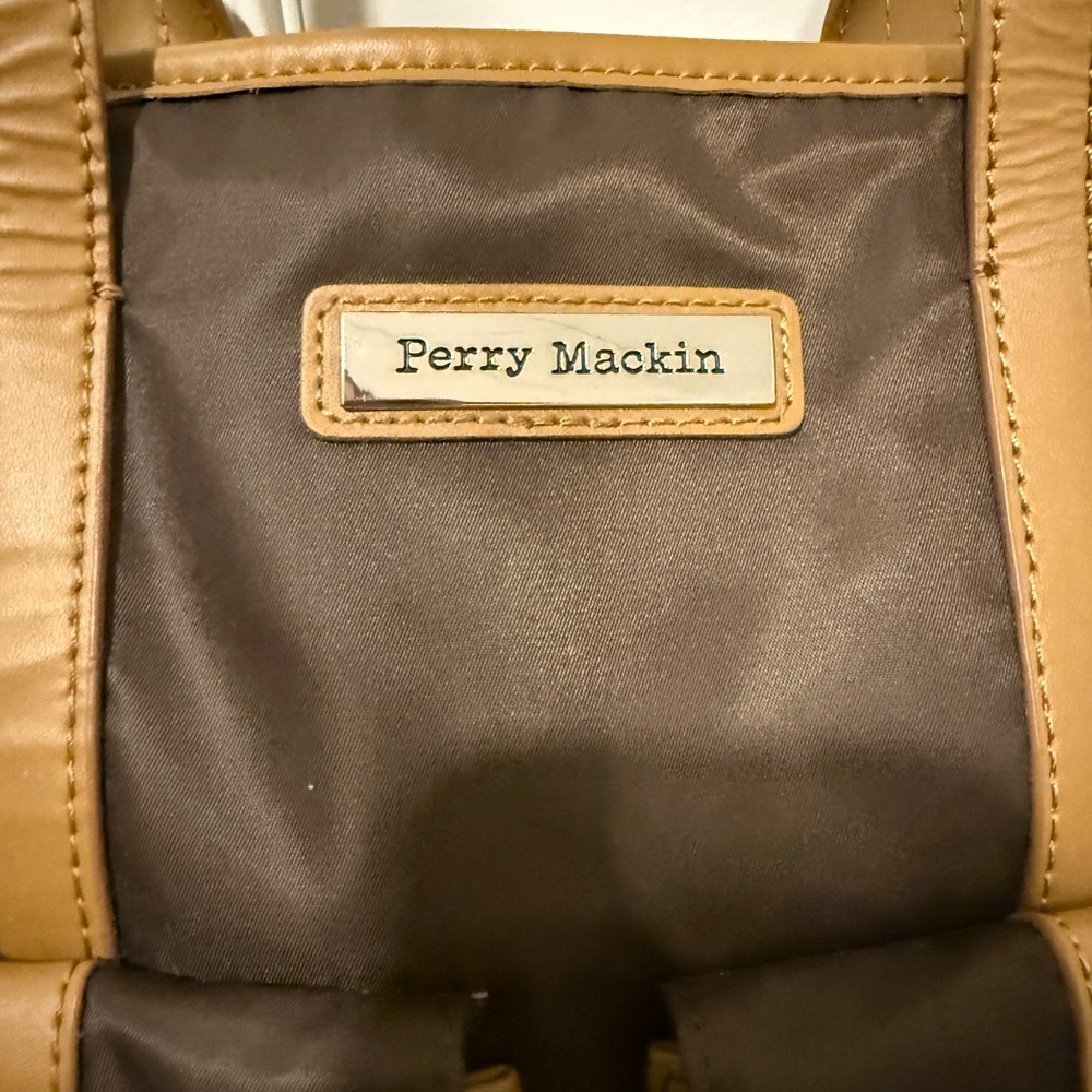 Brown and Tan Perry Mackin Zoey diaper bag NWOT - Picture 3 of 10